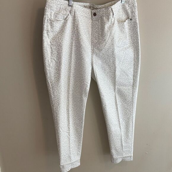 Soft Surroundings Cream Leopard Print Pants size 1x - Picture 1 of 6